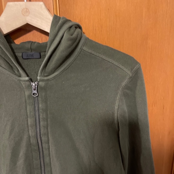 ATM Anthony Thomas Melillo French Terry Full Zip Hoodie Jacket - Picture 4 of 8